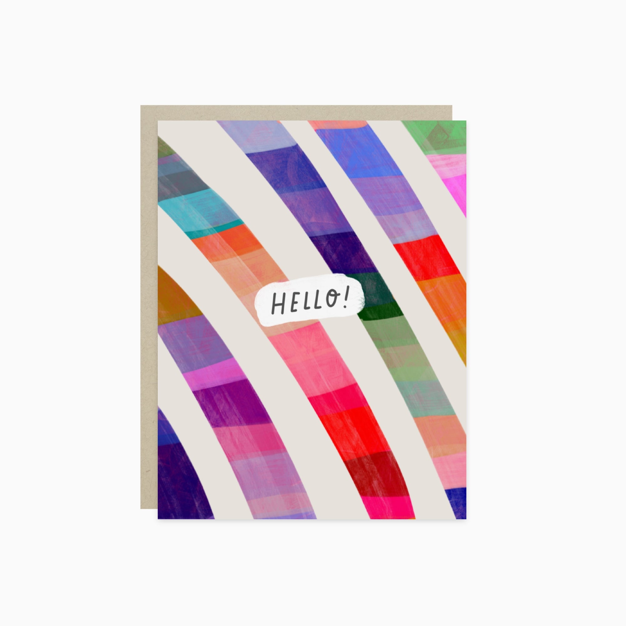 Friendship greeting card with "HELLO!" on the front