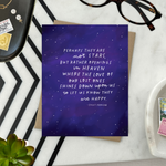 Sympathy greeting card with an Inuit proverb